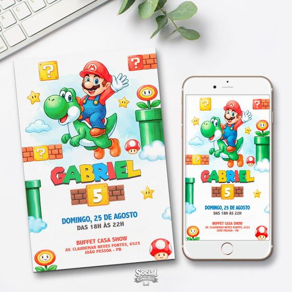 Convite Digital Mario Bros