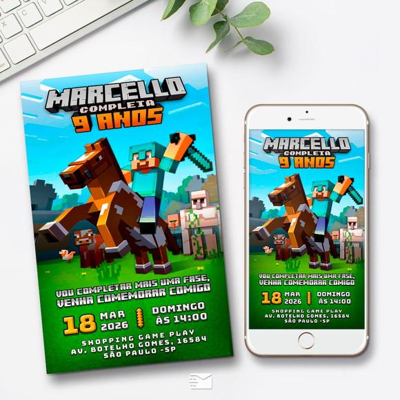 Convite Digital Minecraft