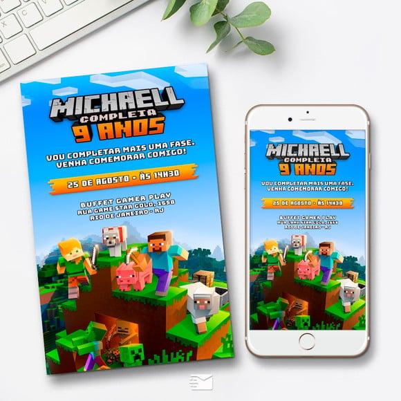 Convite Digital Minecraft