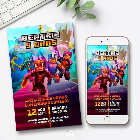 Convite Digital Minecraft
