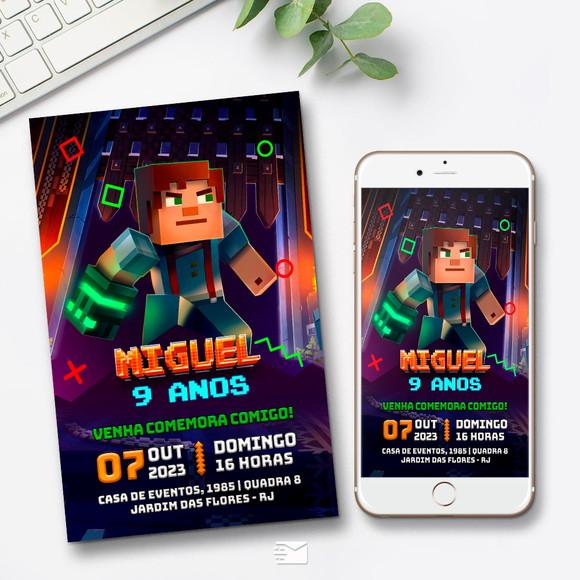 Convite Digital Minecraft