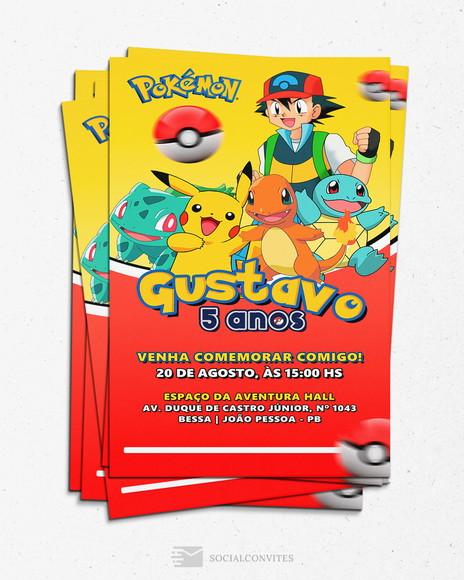 Convite Digital Pokémon
