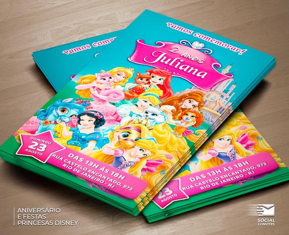 Convite Digital Princesas Disney