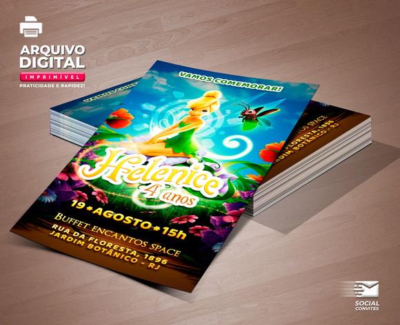 Convite Digital Sininho - Tinkerbell