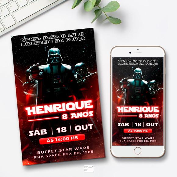Convite Digital Star Wars
