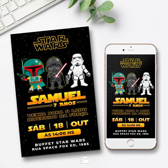 Convite Digital Star Wars