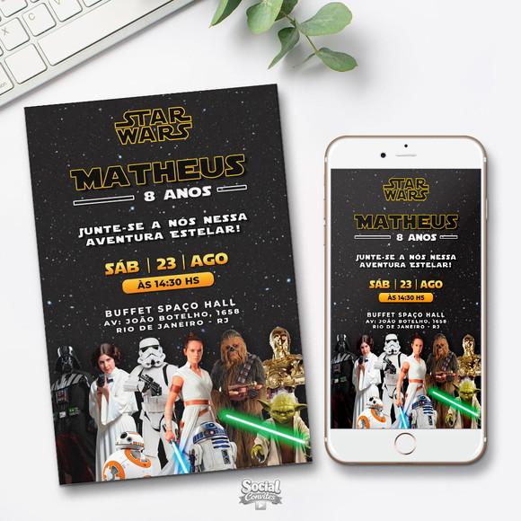 Convite Digital Star Wars