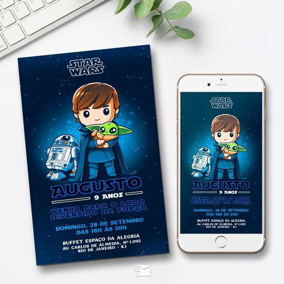Convite Digital Star Wars