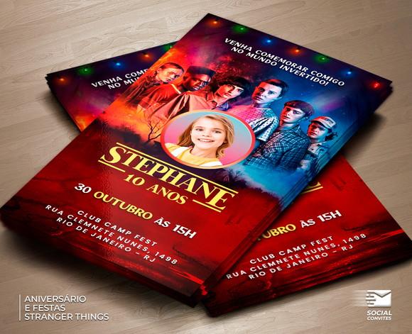 Convite Digital Stranger Things