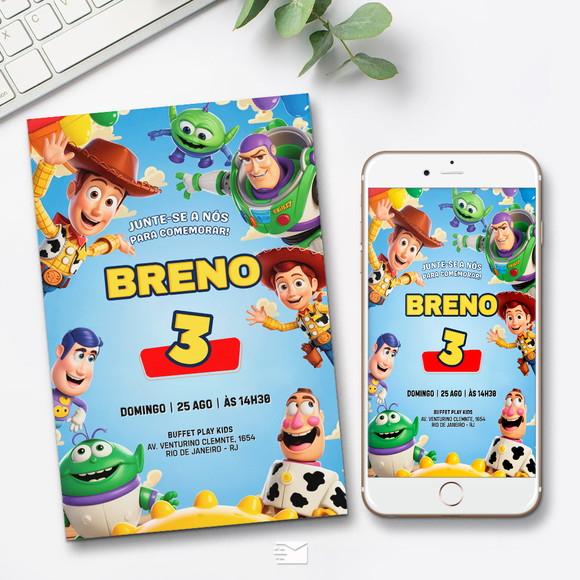 Convite Digital Toy Story
