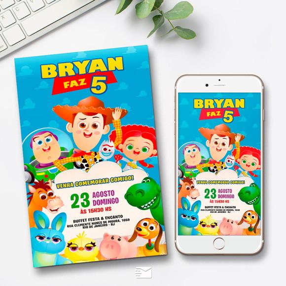 Convite Digital Toy Story