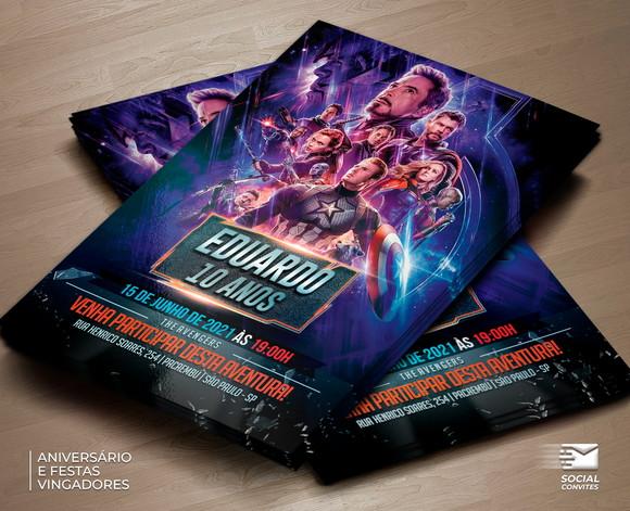 Convite Digital Vingadores