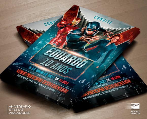 Convite Digital Vingadores