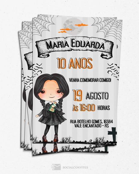 Convite Digital Wandinha Addams