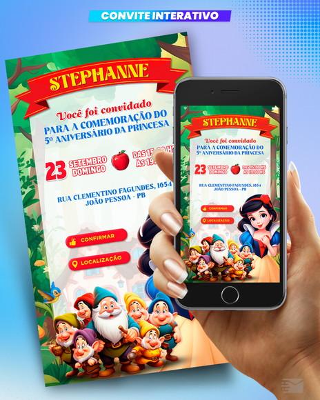 Convite Interativo Branca de Neve