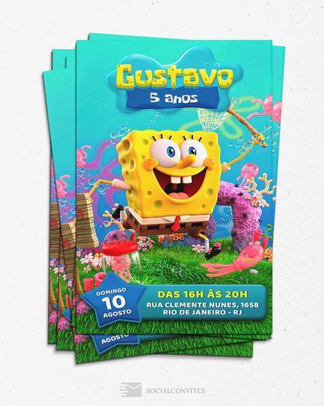 Convite Virtual Bob Esponja