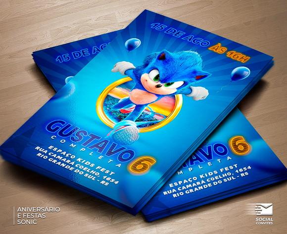 Convite Virtual Digital Sonic