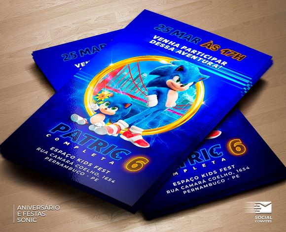 Convite Virtual Digital Sonic