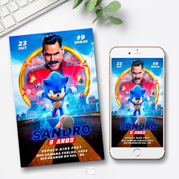 Convite Virtual Digital Sonic