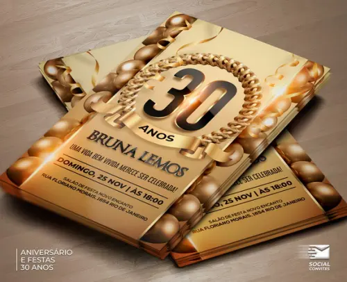Convite Digital 30 anos