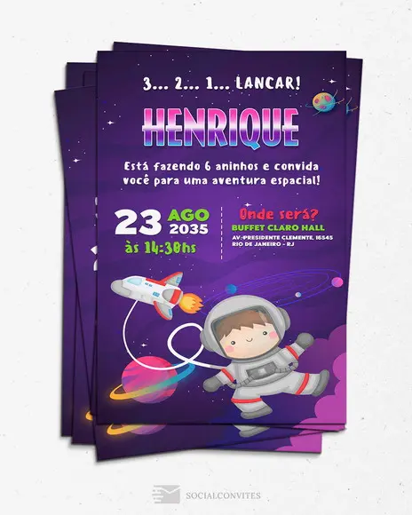 Convite Digital Astronauta