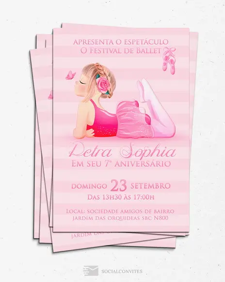 Convite Digital Bailarina