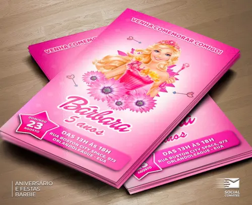 Convite Digital Barbie