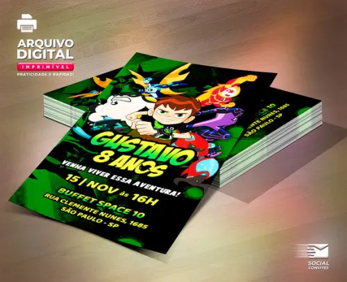 Convite Digital Ben 10