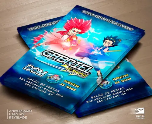 Convite Digital Beyblade
