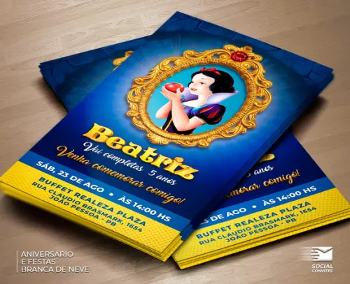 Convite Digital Branca de Neve