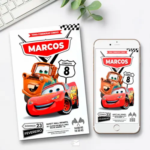 Convite Digital Carros