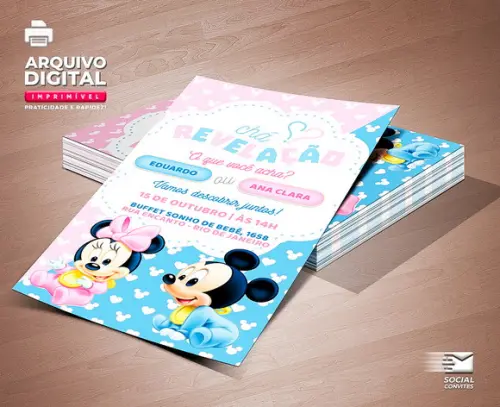 Convite Digital Chá Revelação