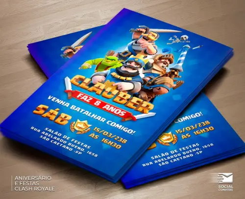 Convite Digital Clash Royale