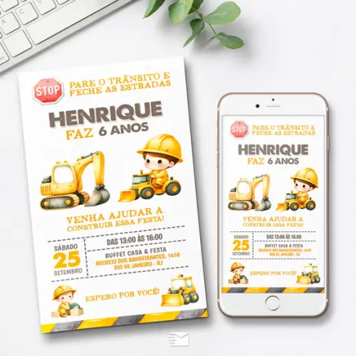 Convite Digital Construção