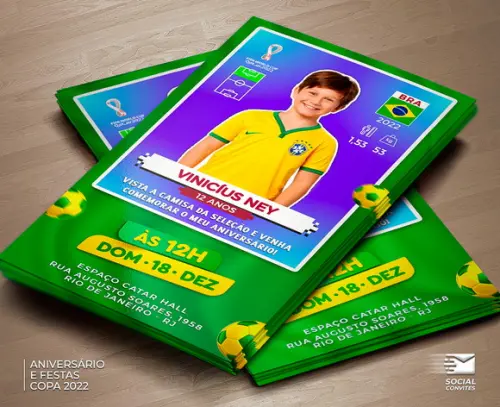 Convite Digital Copa do Mundo 2022