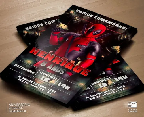 Convite Digital Deadpool