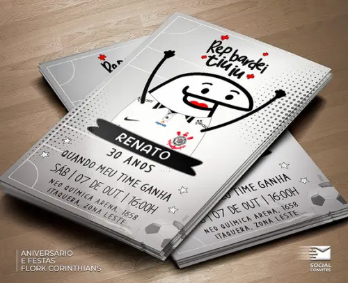 Convite Digital Flork Meme Timão