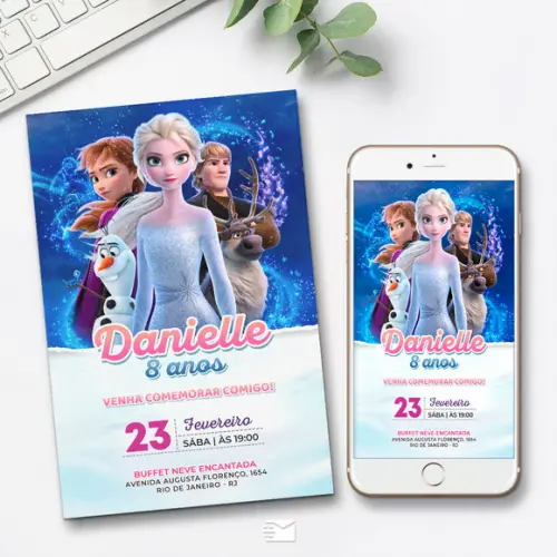 Convite Digital Frozen
