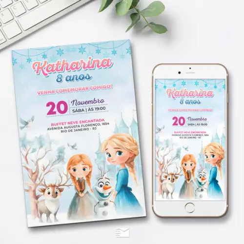 Convite Digital Frozen