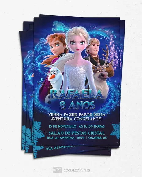Convite Digital Frozen