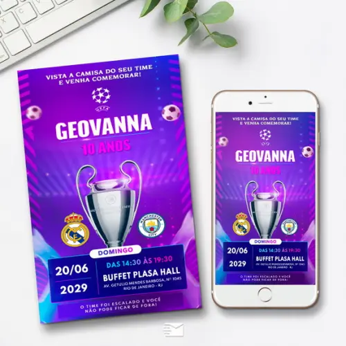 Convite Digital Futebol