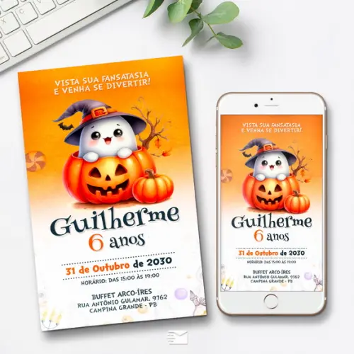 Convite Digital Halloween