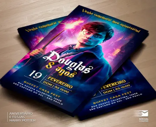 Convite Digital Harry Potter