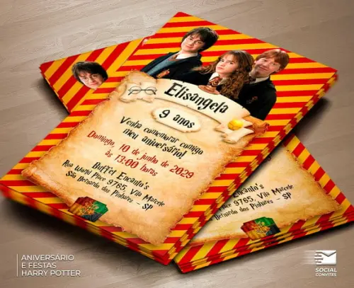 Convite Digital Harry Potter
