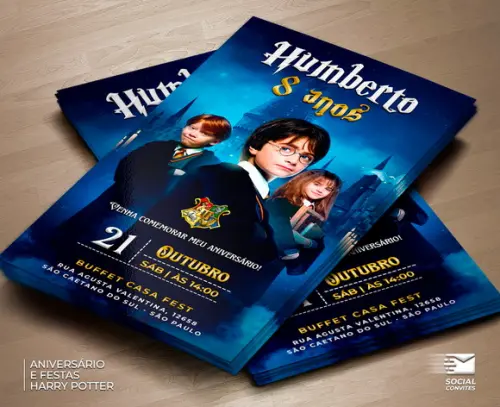 Convite Digital Harry Potter