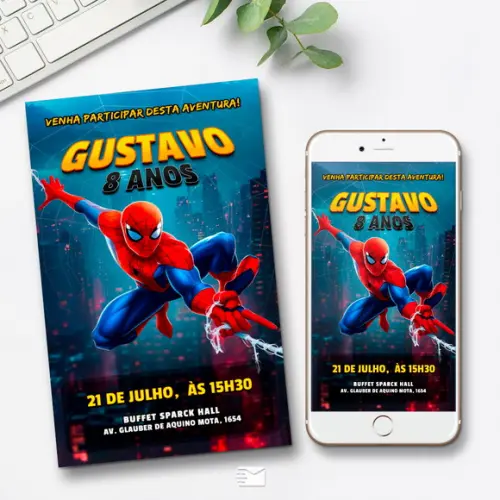 Convite Digital Homem Aranha