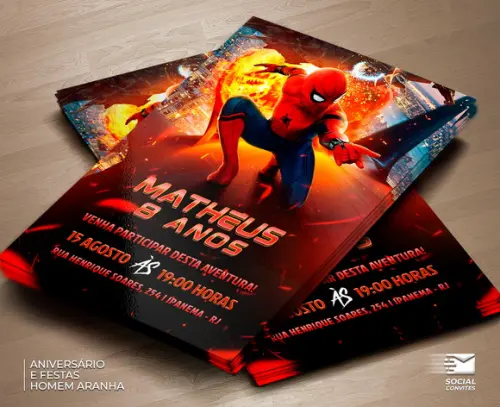 Convite Digital Homem Aranha
