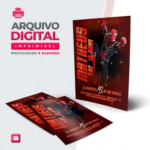 Convite Digital Homem Aranha