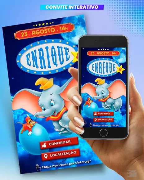 Convite Digital Interativo Dumbo