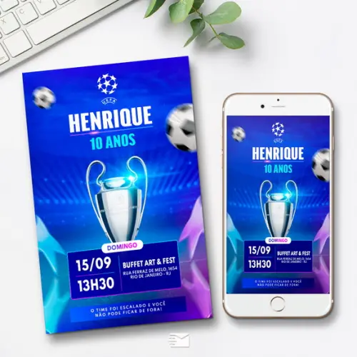 Convite Digital Liga dos Campeões